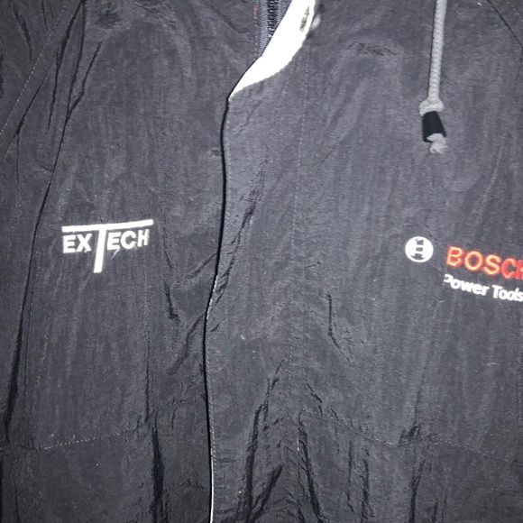 Vintage Bosch Power Tools bomber work jacket Sz XL Extech California Outerwear - Picture 3 of 8